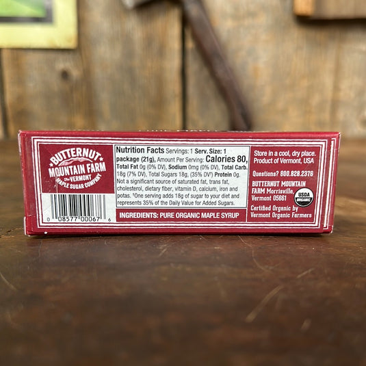 Vermont organic maple candy