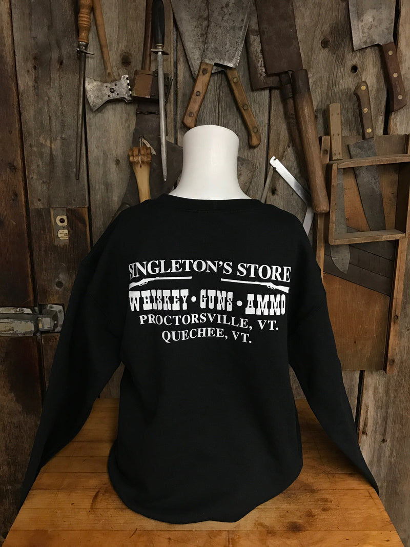 Load image into Gallery viewer, Singleton&#39;s General Store Black Crew Neck
