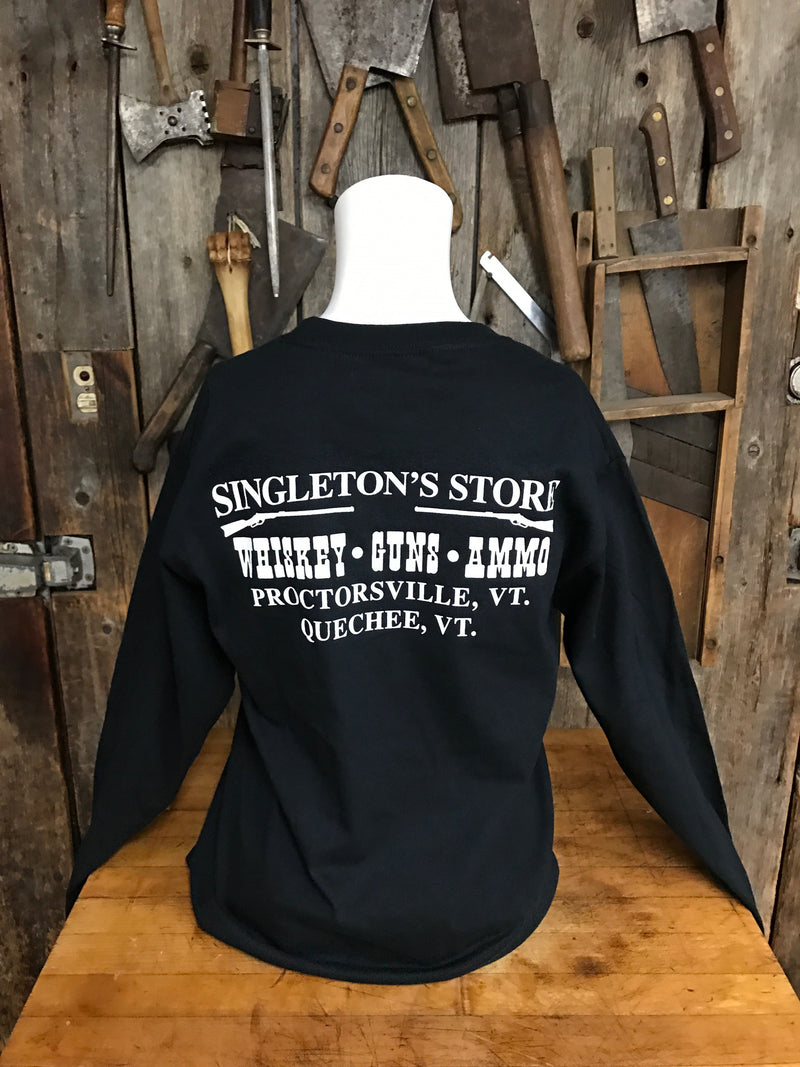 Load image into Gallery viewer, Singleton&#39;s General Store Black Long Sleeve T-Shirt
