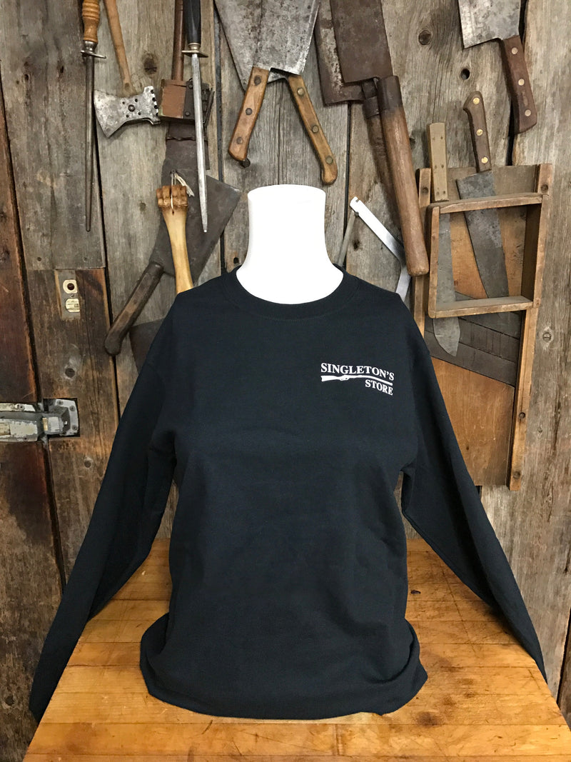 Load image into Gallery viewer, Singleton&#39;s General Store Black Long Sleeve T-Shirt
